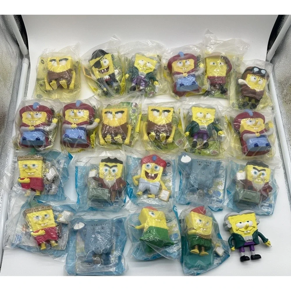 BURGER KING SPONGEBOB LOST IN TIME & ATLANTIS SQUAREPANTIS 21 SEALED + 1 LOOSE